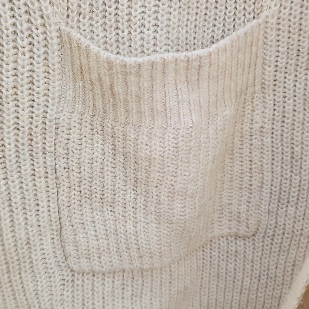 Auden Women's Open Front Sweater Robe with Pockets XL/XXL Oatmeal New - Picture 5 of 14
